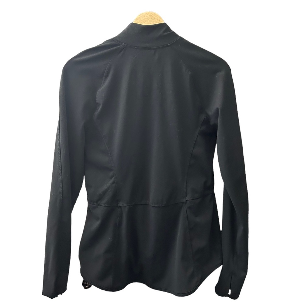Yogalicious Lux Black Athletic Zip Up Running Jacket Thumb Holes Size Medium - Picture 3 of 6